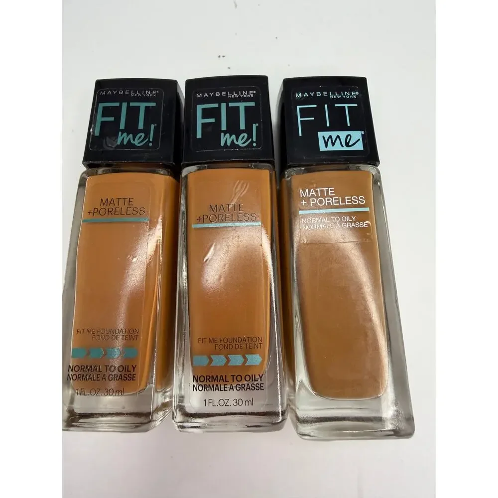 Maybelline Fit Me Matte Poreless Foundation 355 Coconut Lot of 3 1oz 30ml